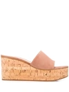 Gianvito Rossi Wedge Sandals In Pink