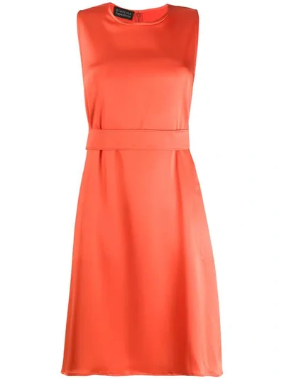 Gianluca Capannolo Belted Midi Dress In Orange