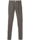 Entre Amis Micro Pleated Tailored Trousers - Brown