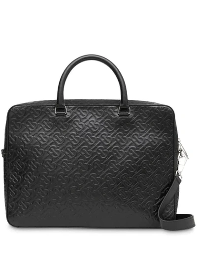 Burberry Men's Ainsworth Leather Briefcase In Black