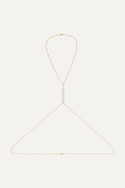 Eliou Gold-filled Pearl Body Chain