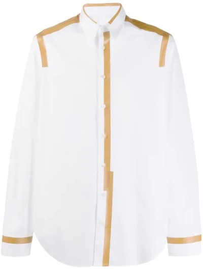 Helmut Lang Printed Cotton-poplin Shirt In White