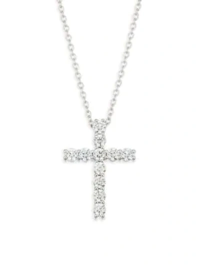 Hearts On Fire 18k White Gold & Diamond Cross Pendant Necklace