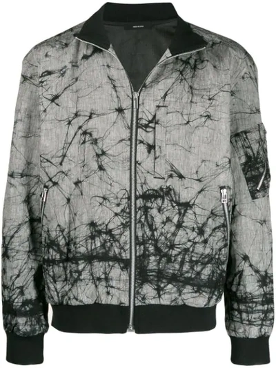 Issey Miyake Printed Bomber Jacket In Grey