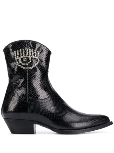 Chiara Ferragni Cowgirl Boots In Black