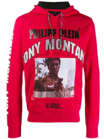 Philipp Plein Scarface Hoodie In Red ModeSens