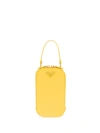 Prada Logo Plaque Mini-bag In Yellow