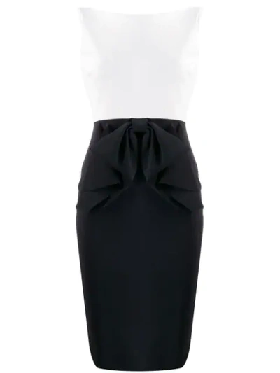 Le Petite Robe Di Chiara Boni Two-tone Fitted Dress In Black