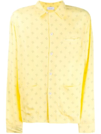 John Elliott Kawasaki Dot Print Shirt In Yellow
