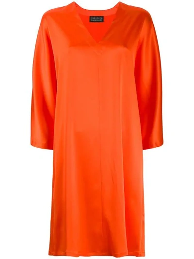 Gianluca Capannolo 3/4 Sleeve Dress In Orange