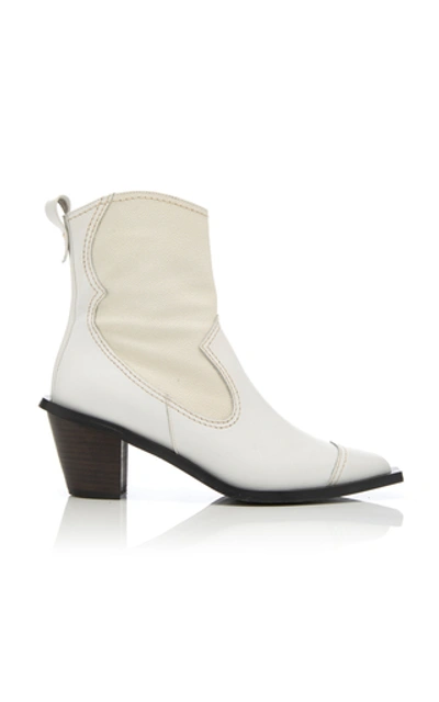 Reike Nen Western Leather Boots In White