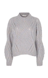 Stine Goya Alex Open-knit Mohair-blend Sweater In Blue