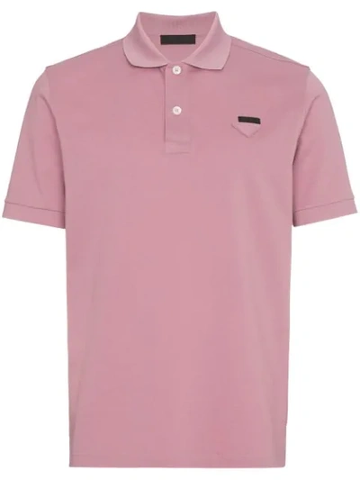Prada Shortsleeved Polo Shirt In Pink