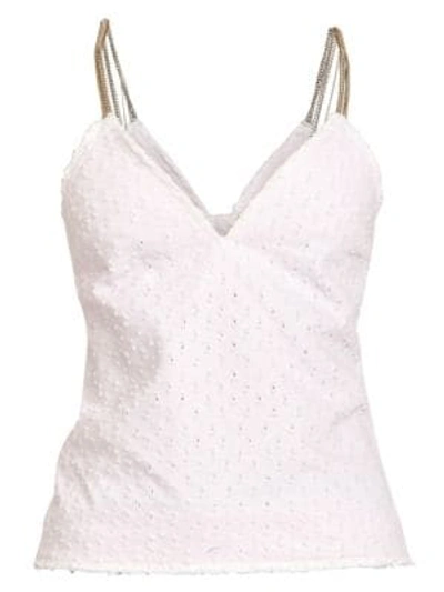 Balmain Chain-strapped Laser-dotted Tank In Rose Pale