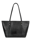 Gigi New York Mini Taylor Python-embossed Leather Tote In Black