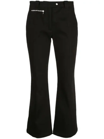 Proenza Schouler Crop Flare Pant-cotton Suiting In Black
