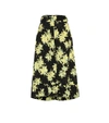 Proenza Schouler Splatter Floral Seamed Skirt In Black