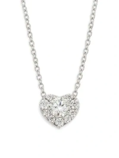Hearts On Fire Diamond & 18k White Gold Heart Pendant Necklace