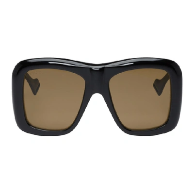 Gucci Oversized Square Frame Sunglasses In Black In 001 Black