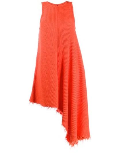 Ben Taverniti Unravel Project Ribbed Dress In Orange