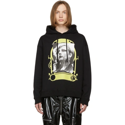 Raf Simons Printed Sweatshirt Hoodie In Black