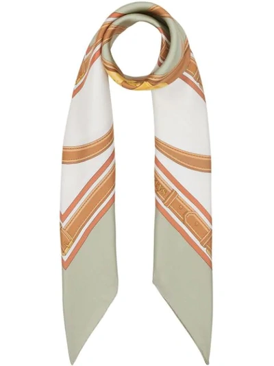 Burberry Archive Scarf Print Silk Square Scarf In Green