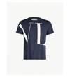Valentino Graphic Logo-print Cotton T-shirt In Navy White