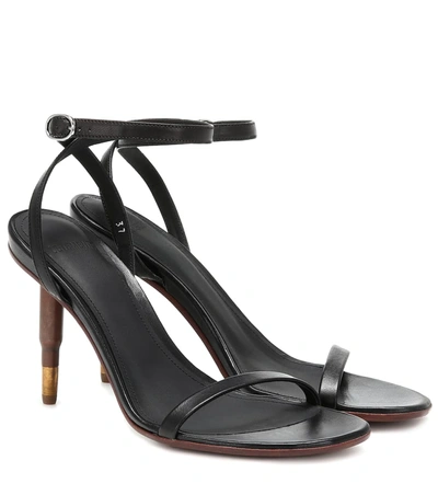 Vetements Killer Black Leather Bullet-heels Sandals