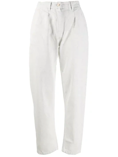 Alanui High-waist Tapered Jeans In White
