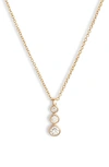 Dana Rebecca Designs Triple Bezel Diamond Pendant Necklace In Yellow Gold