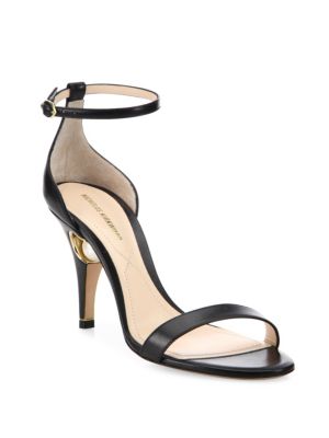 Nicholas Kirkwood Penelope Pearly Leather Ankle-strap Sandals In Black ...