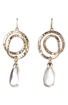 Alexis Bittar Coil & Clear Lucite Teardrop Drop Earrings