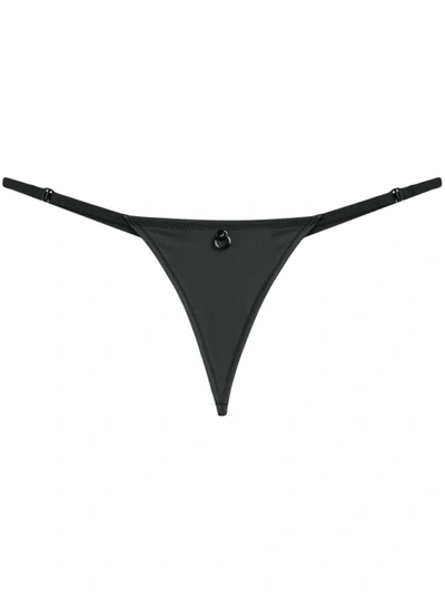 Maison Close Removable Thong In Black