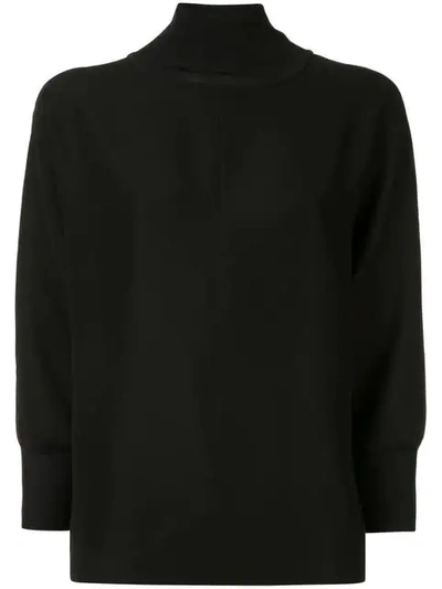 Anteprima Knit Mix Top In Black