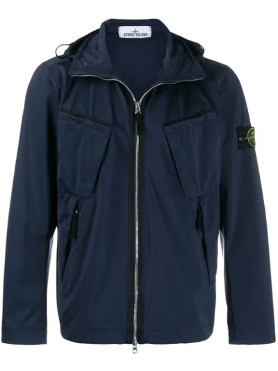 Stone Island Wind Breaker Jacket In Blue