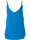 L Agence Plain Vest Stop In Blue