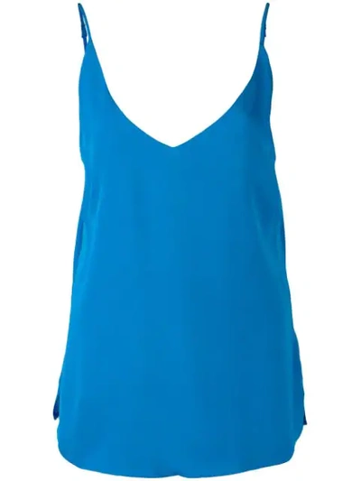 L Agence Plain Vest Stop In Blue