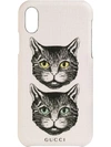 Gucci Iphone X/xs Case With Mystic Cat In Neutrals