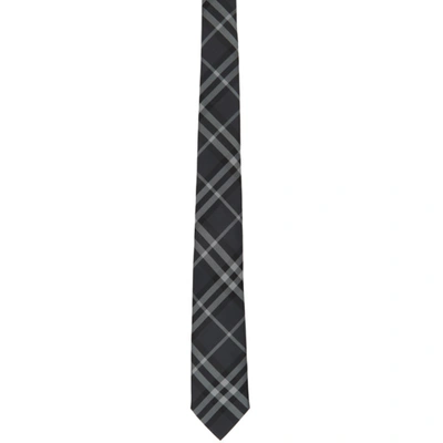 Burberry Classic Cut Vintage Check Silk Tie In Charcoal