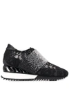 Le Silla Rhinestone Embellished Sneakers In Black