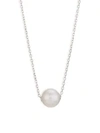 Mikimoto 18k White Gold & Pearl Pendant Neckace
