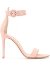 Gianvito Rossi Portofino 105 Blush Suede Sandals In Pink