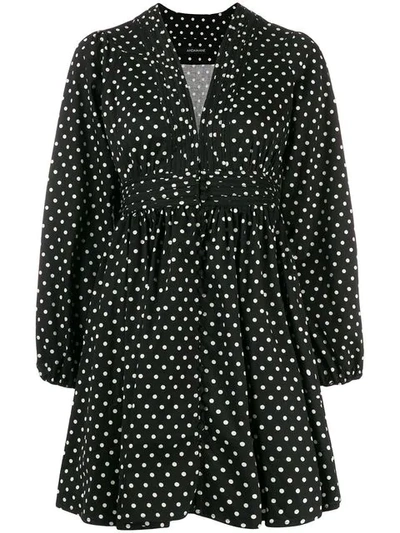 Andamane Allison Polka Dot Dress In Black