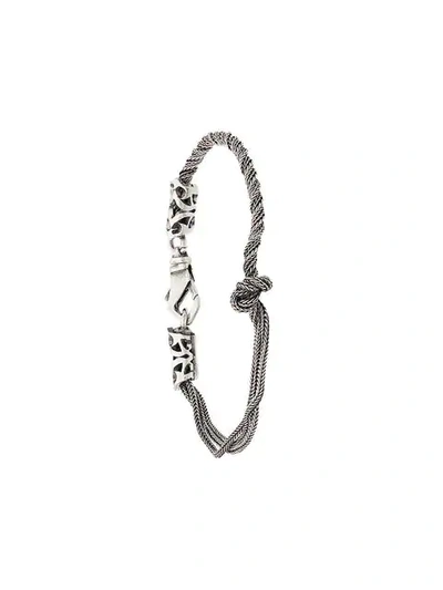 Emanuele Bicocchi Thin Rope Chain Bracelet In Silver