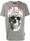 Philipp Plein Skull Print T-shirt In Grey