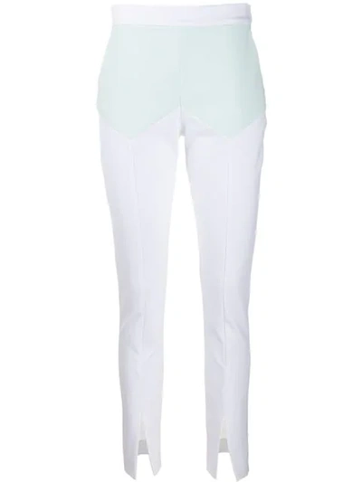 Genny Colour Block Trousers - White