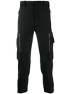 Neil Barrett Cropped Zipped Pocket Trousers - Black