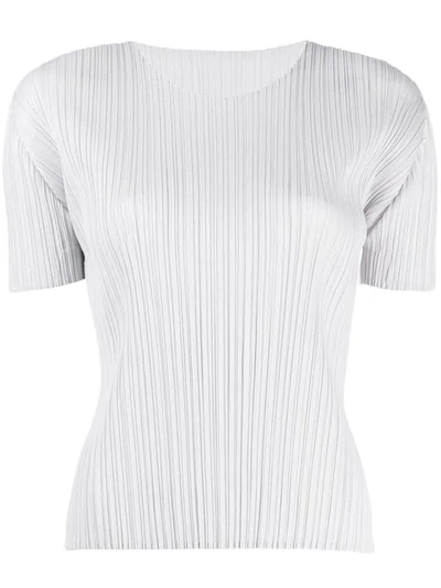 Issey Miyake Pleats Please By  Micro Pleated T-shirt - Neutrals