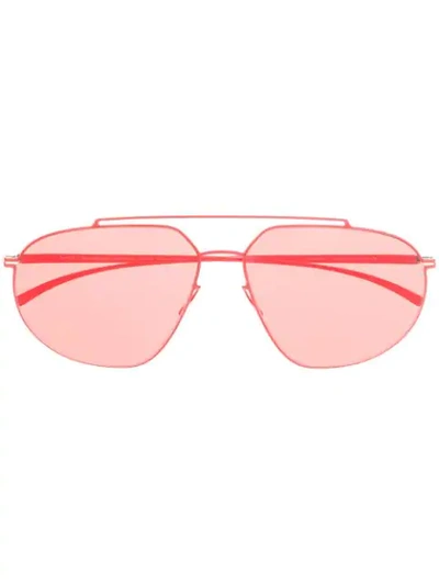 Mykita X Maison Margiela Sunglasses In Red