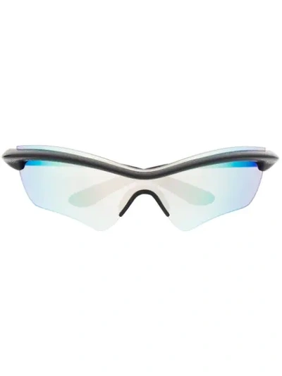 Mykita X Maison Margiela Iridescent Sunglasses In Black